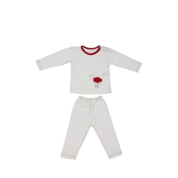 Kinder pyjama van biologisch katoen - rode ballon - 3 tot 4 jaar - Zizzz