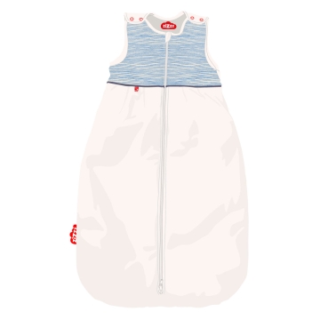 Babyslaapzak Blue Stripes / biologisch katoen en Swisswool / 70 cm, 90 cm, 110 cm