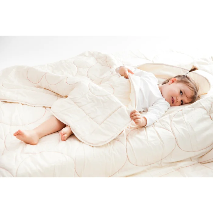 4 seizoenen dekbed met Swisswool en bio-katoen – 100x135cm