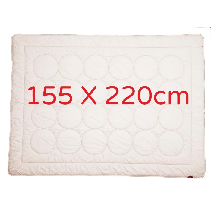 4 seizoenen dekbed met Swisswool en bio-katoen – 155x220cm